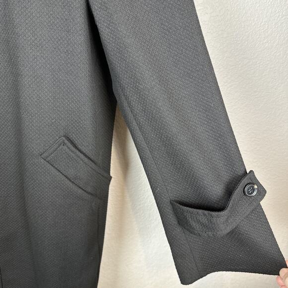 Enzo Tovare Italy Mens Frank Long Car Coat 38 R Black Cotton Blend Classic - Picture 4 of 10